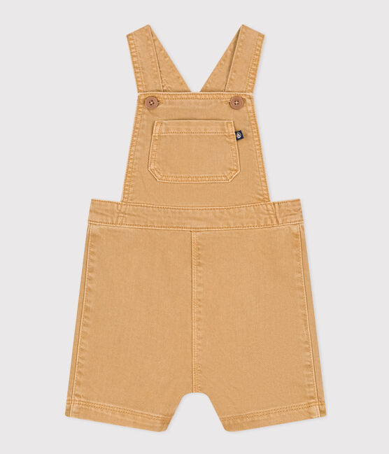Peto corto de tejido vaquero de color para bebé beige TOURONE