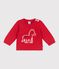 Jersey de punto tricotado de lana y algodón con estampado de caballo para bebé rojo TERKUIT/ AVALANCHE