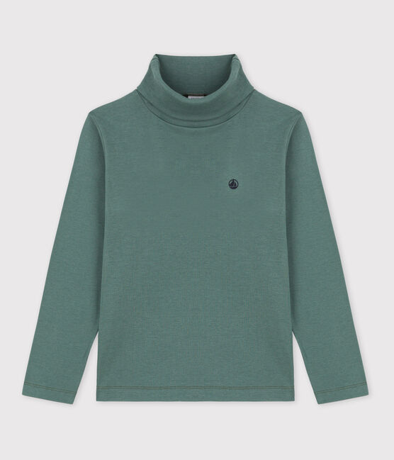 Prenda de cuello cisne de algodón de niña/niño verde VALLEE