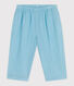 Pantalón liso de gasa de algodón para bebé