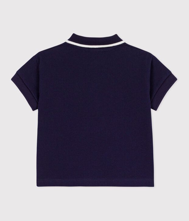 Polo liso de manga corta de algod&oacute;n para beb&eacute; SOIR