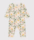 Pijama sin pies de algodón con estampado de un motivo de flores para bebé