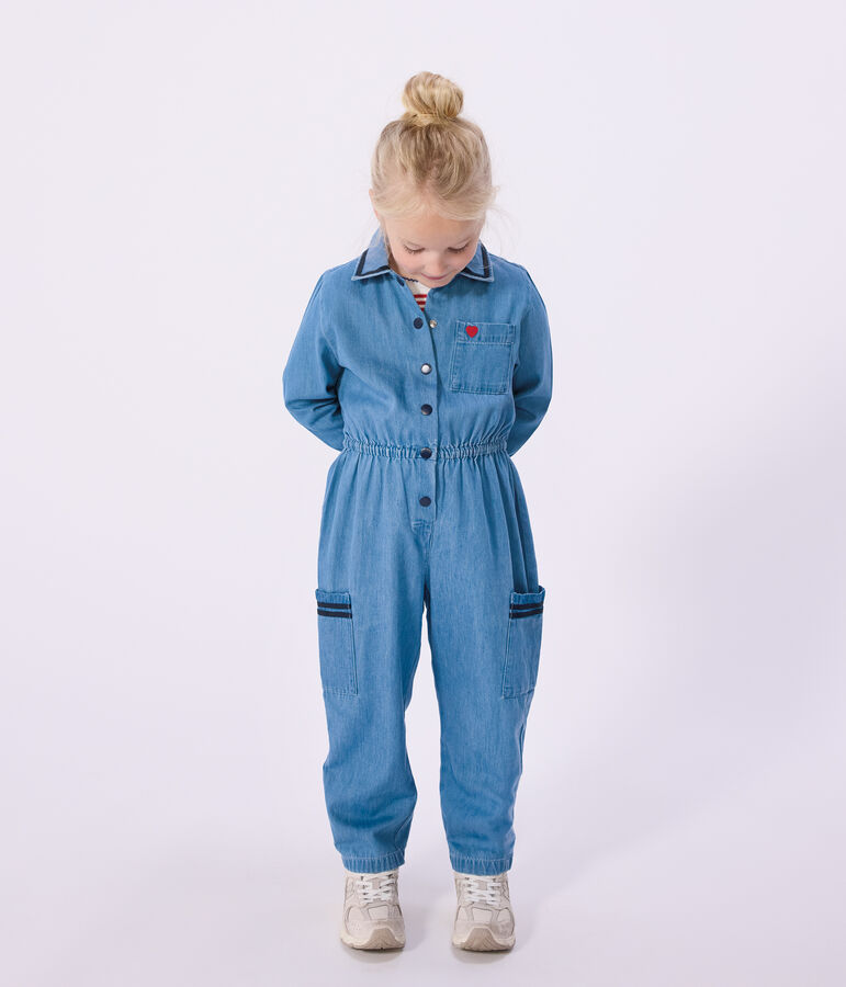 Mono infantil largo de algod&oacute;n azul DENIM CLAIR