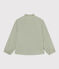 Blusa de gasa de algodón para niña verde HERBIER