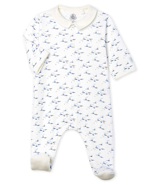 Pijama de túbico para bebé niño blanco MARSHMALLOW/blanco MULTICO