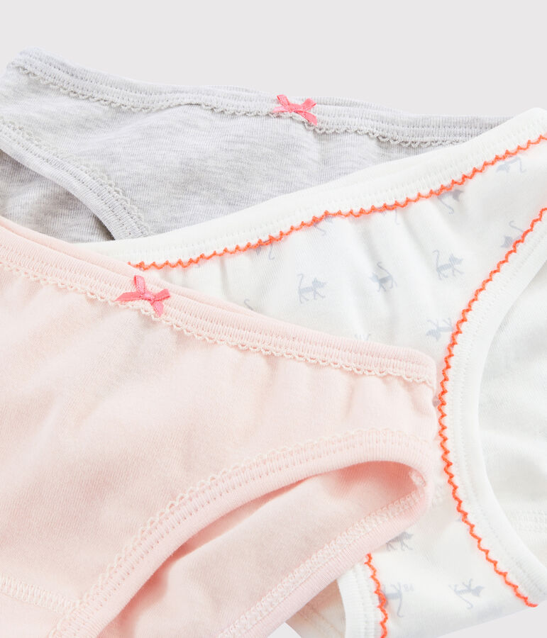 Juego de 3 braguitas con estampado de gato de ni&ntilde;a peque&ntilde;a multicolor