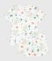 Pijama corto infantil de algod&oacute;n con estampado &Oacute;pera blanco/multicolor