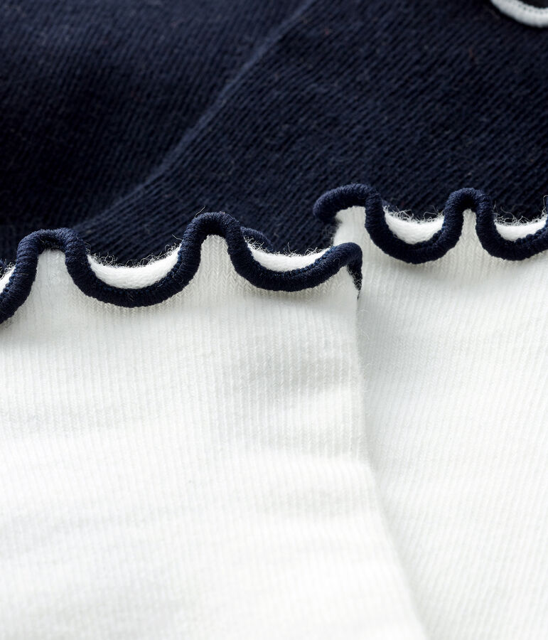 Lote de 2 pares de calcetines hasta la rodilla para beb&eacute; ni&ntilde;a multicolor