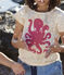 Camiseta flocada de manga corta para niña crudo AVALANCHE
