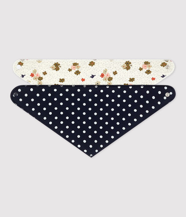 Juego de 2 bandanas-baberos para beb&eacute; multicolor