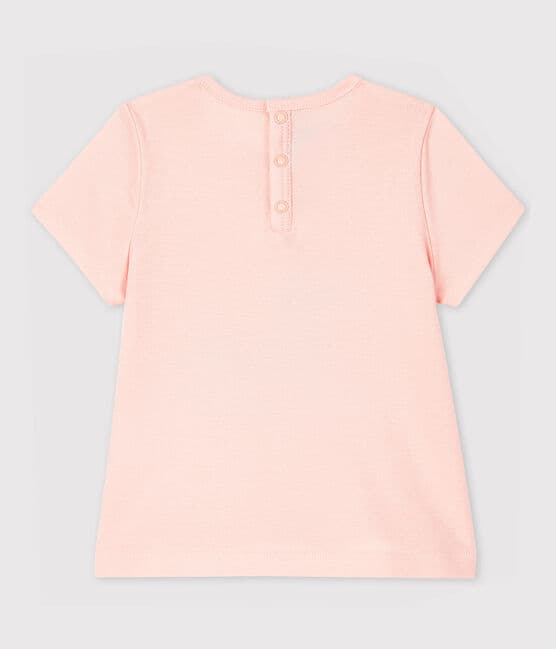 Blusa de manga corta con cuello de bebé niña rosa MINOIS