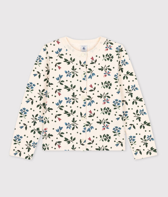 Cárdigan estampado de túbico de niña blanco AVALANCHE/ MULTICO