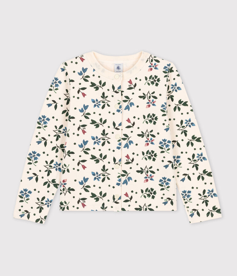 C&aacute;rdigan estampado de t&uacute;bico de ni&ntilde;a blanco AVALANCHE/ MULTICO