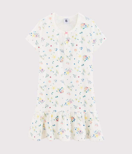 Camisón para niña pequeña con diadema blanco MARSHMALLOW/blanco MULTICO