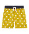 Shorts de playa infantiles para niño amarillo BAMBOO/blanco MARSHMALLOW