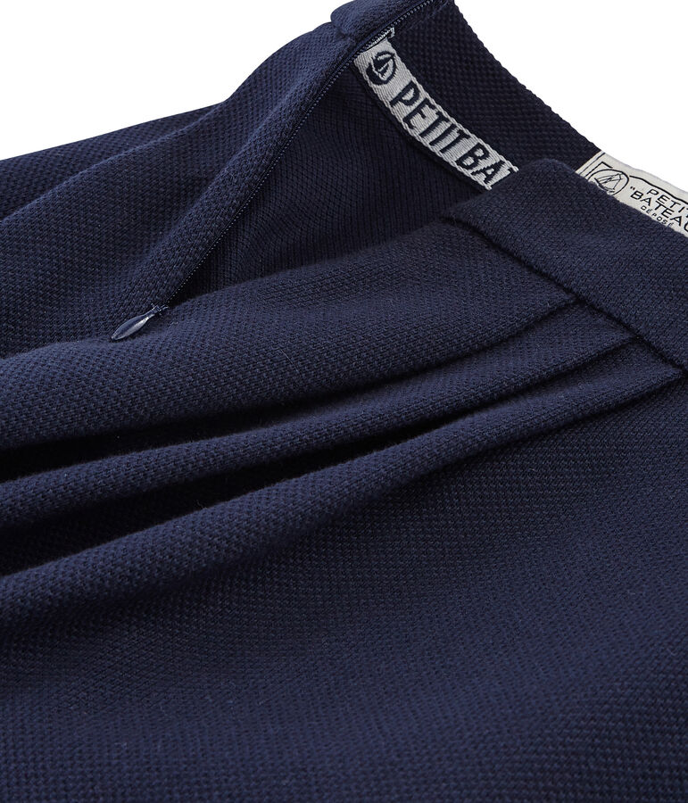 Falda acampanada para mujer azul