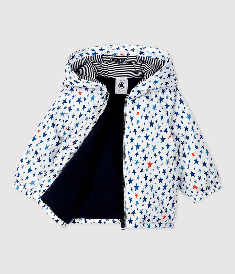 Cortavientos c&aacute;lido de beb&eacute; blanco/multicolor