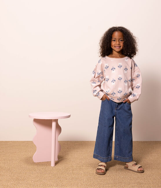 Extracción embotellamiento dar a entender Pantalón de tejido vaquero 100 % sostenible para niña DENIM BLEU | Petit  Bateau