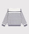 Jersey marinero infantil de algodón a rayas azul MARSHMALLOW/ SOIR