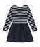 Vestidobi-materiapara niña azul SMOKING/blanco MARSHMALLOW