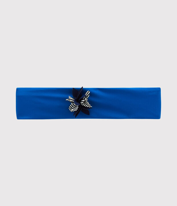 Turbante de ba&ntilde;o infantil para ni&ntilde;a azul