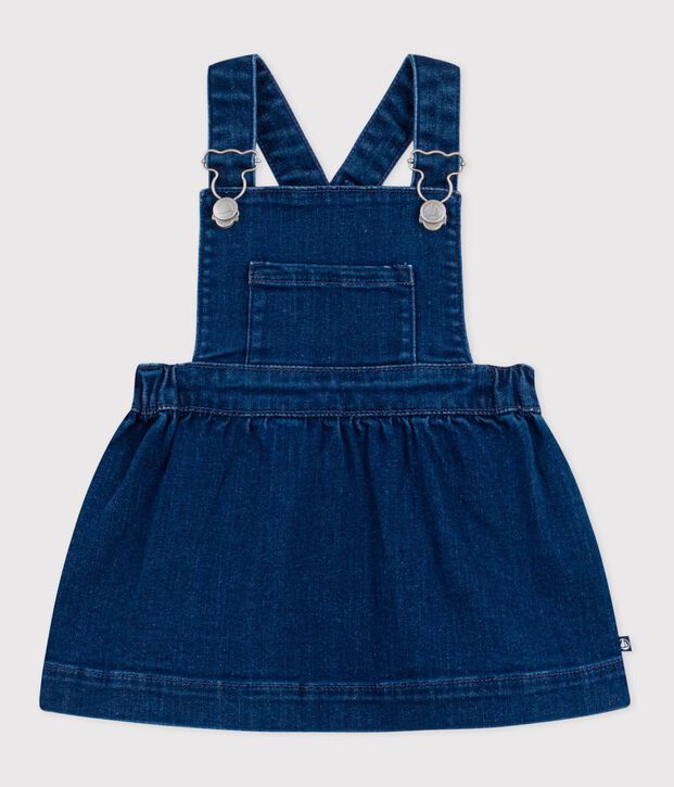 Pichi de tejido denim para beb&eacute; azul