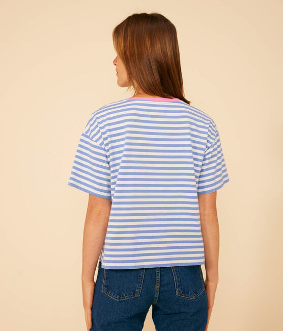 Camiseta la Boxy de algodón de mujer GAULOISE/ MARSHMALLOW