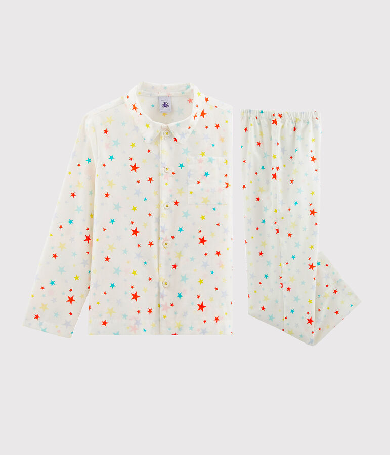 Pijama de sarga para ni&ntilde;o blanco/multicolor
