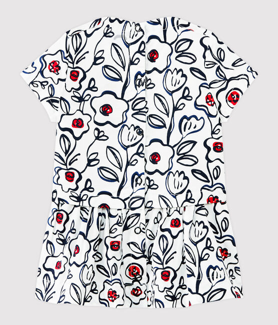 Vestido de niña estampado blanco MARSHMALLOW/blanco MULTICO
