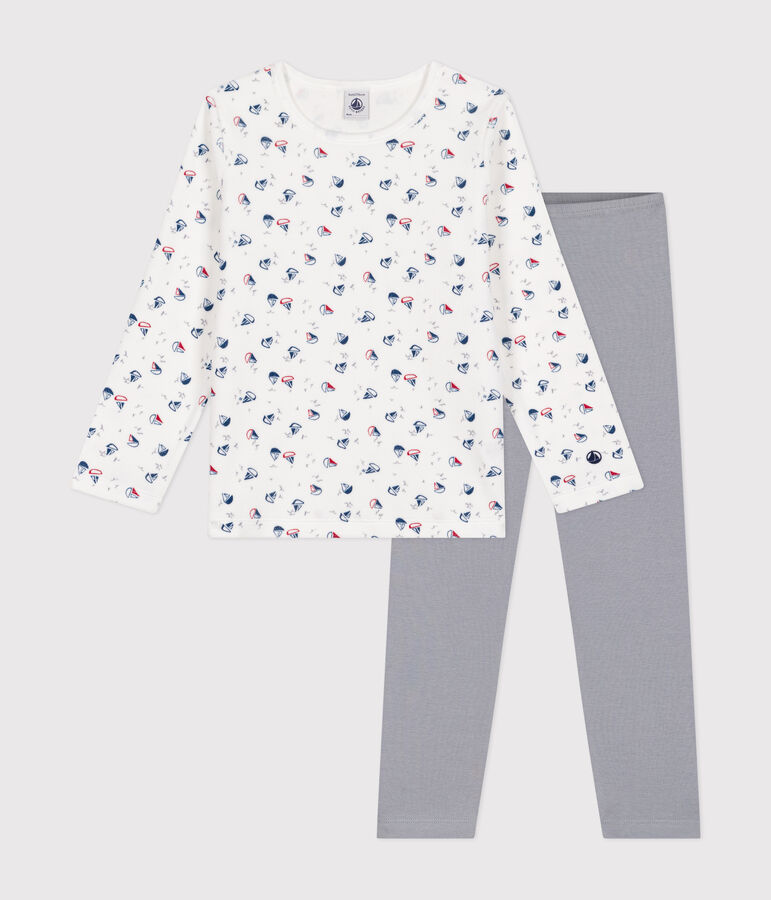 Pijama de terciopelo para ni&ntilde;o/a gris/multicolor