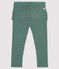 Leggings estampados de algodón de bebé niña verde VALLEE/blanco MARSHMALLOW