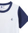 Pijama corto bicolor para niño azul CHALOUPE/blanco ECUME
