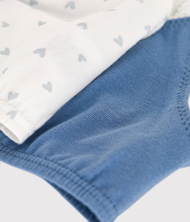 Juego de 2 tops infantiles de algod&oacute;n y elastano con coraz&oacute;n multicolor