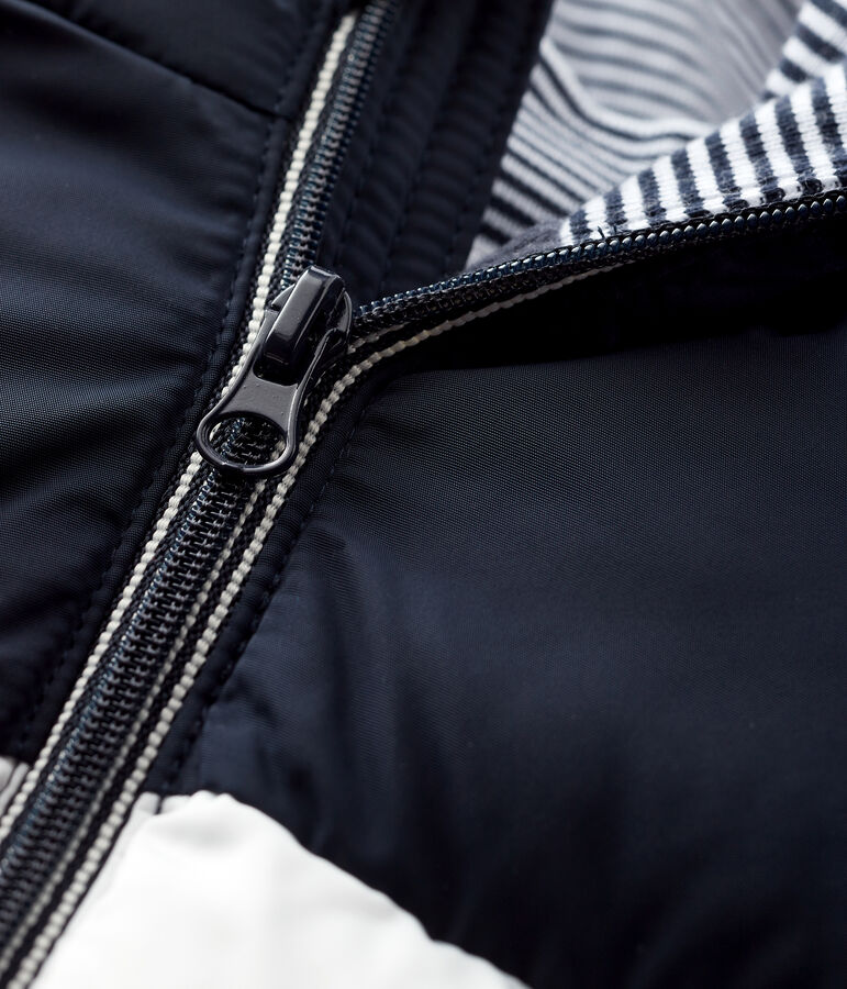 Plum&oacute;n acolchado para beb&eacute; ni&ntilde;o azul SMOKING/blanco MULTICO