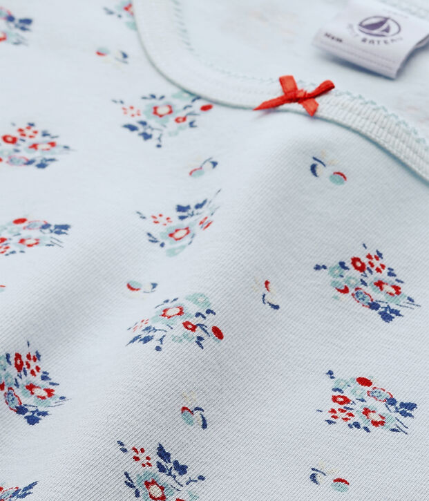 T-shirt fille imprim&eacute; en jersey stretch azul/multicolor