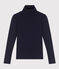 Camiseta Iconique de algodón con cuello alto para mujer azul SMOKING