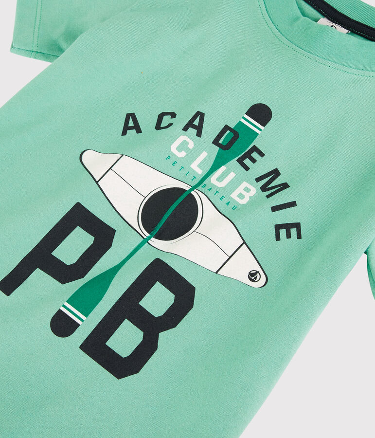 Camiseta de manga corta de punto de ni&ntilde;o verde