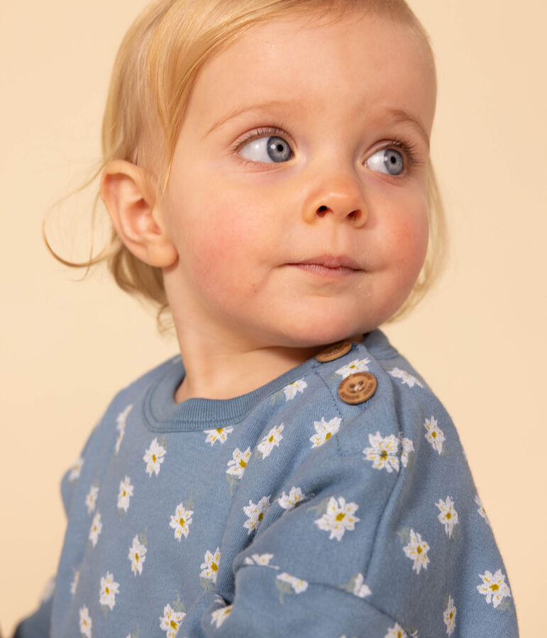 Sudadera de jersey grueso para beb&eacute; azul/multicolor