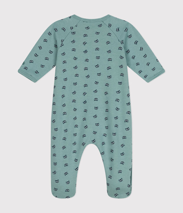Pijama de felpa estampado para beb&eacute; verde/multicolor