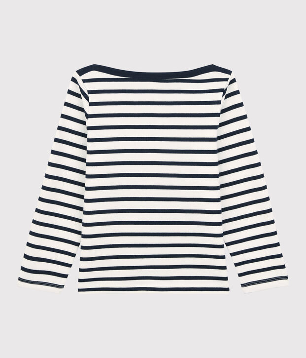 Marinera de algod&oacute;n de ni&ntilde;a / ni&ntilde;o blanco/azul