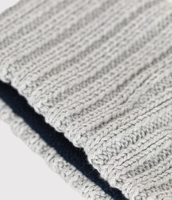 Cuello de punto tricotado con forro polar para bebé gris CHATON CHINE