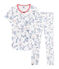 Pijama de punto para niña blanco MARSHMALLOW/blanco MULTICO