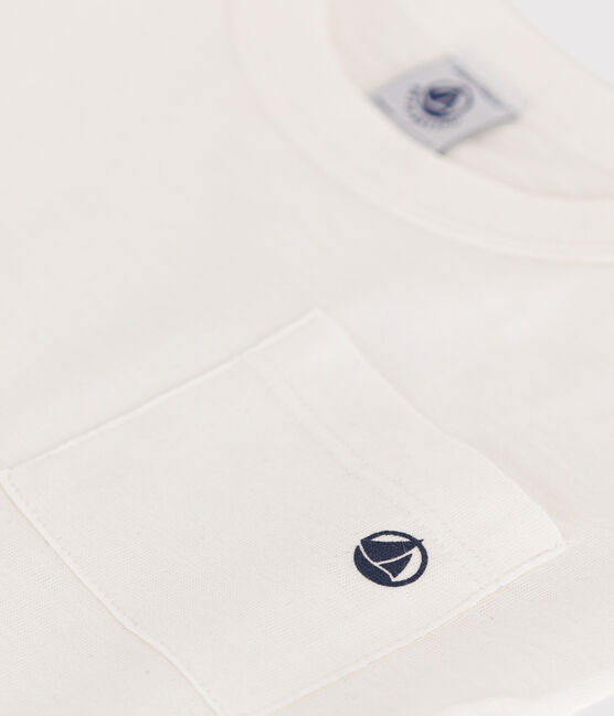 Camiseta de punto flameado para niño blanco MARSHMALLOW