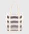 Tote bag de tela a rayas para adulto azul MARSHMALLOW/ SOIR