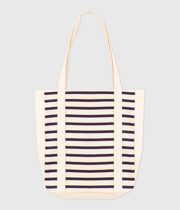 Tote bag de tela a rayas para adulto azul/azul