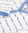 Pelele sin pies jacquard de algodón blanco MARSHMALLOW/azul PERSE