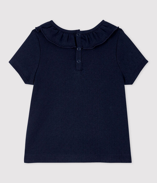 Blusa calada de manga corta de algod&oacute;n de beb&eacute; ni&ntilde;a SMOKING