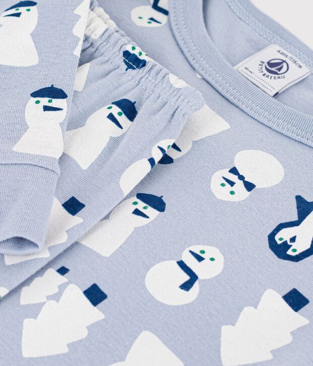 Pijama infantil muy ajustado de algod&oacute;n con estampado azul/multicolor