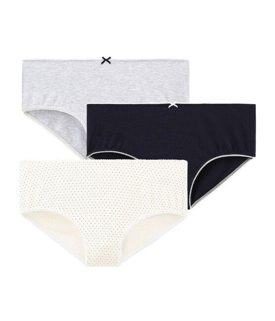 Tres culottes de algodón stretch para chica variante 1
