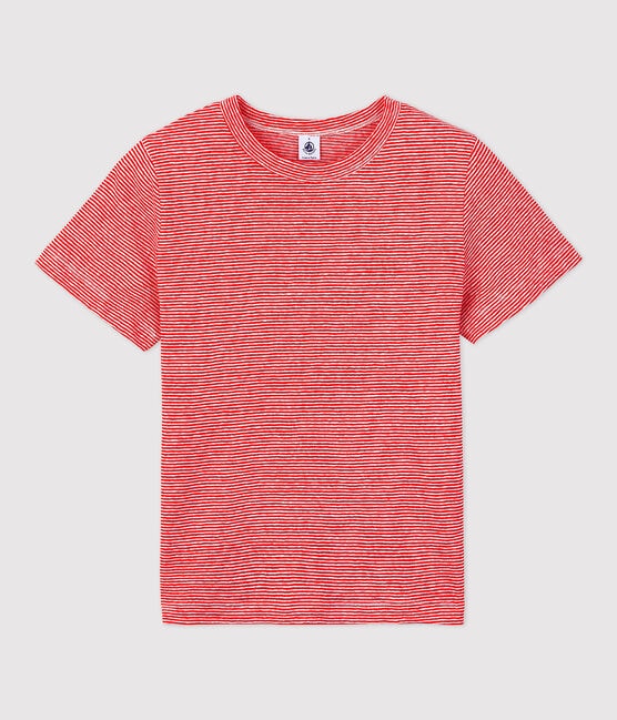Camiseta L'ICONIQUE de lino de mujer rojo PEPS/rosa ECUME